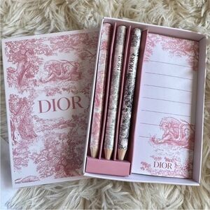 Dior summer gift novelty memo notepad and pencil mini set